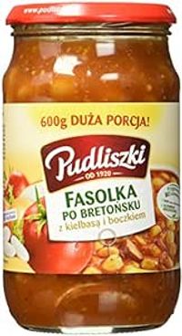 Fasolka po Bretońsku z kiełbasą i groszkiem